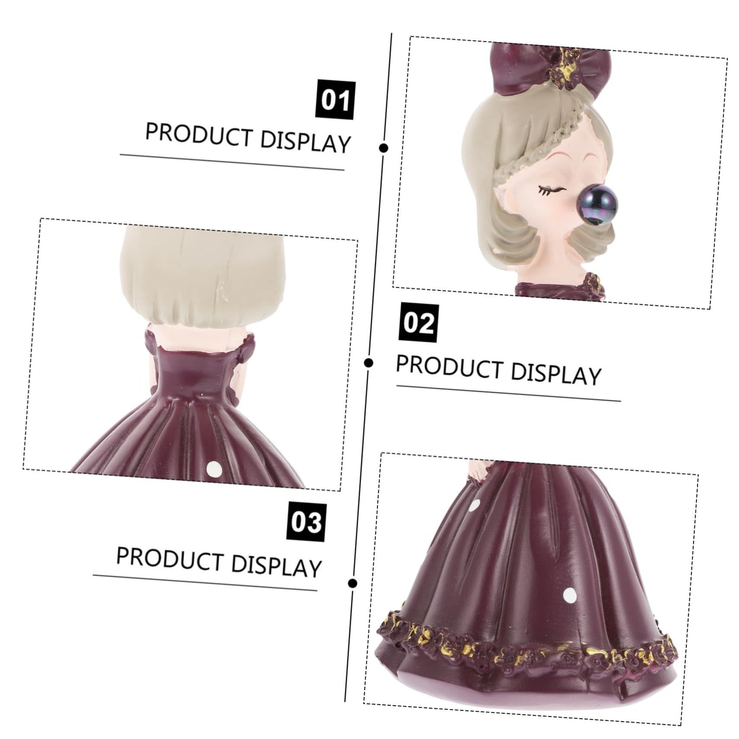 1pc Bubble Girl Ornament Girl Room Decor Car Decoration Creative Craft Desktop Doll Craft Cartoon Girl Decor Birthday Ornament