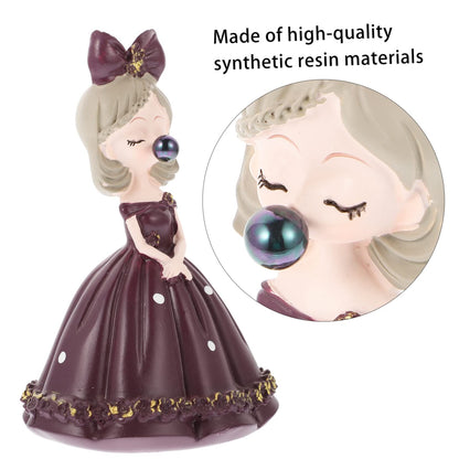 1pc Bubble Girl Ornament Girl Room Decor Car Decoration Creative Craft Desktop Doll Craft Cartoon Girl Decor Birthday Ornament