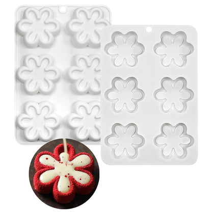Flower Shape Chocolate Candy Molds Silicone Baking Mold Ice Cube Tray-Wedding Festival,Parties and DIY Crafts Pudding