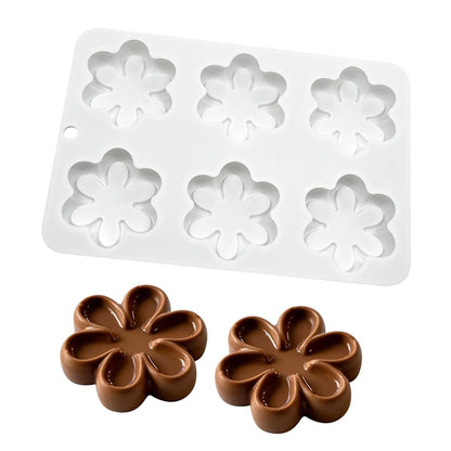 Flower Shape Chocolate Candy Molds Silicone Baking Mold Ice Cube Tray-Wedding Festival,Parties and DIY Crafts Pudding
