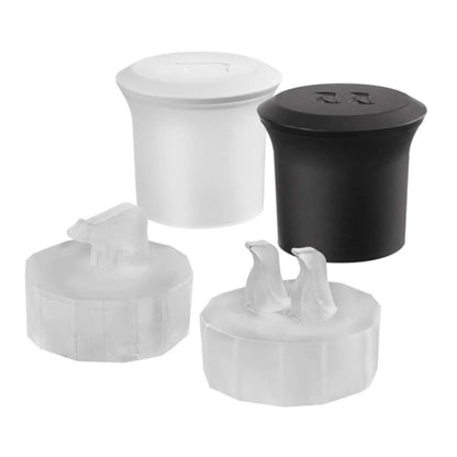 3D Silicone Ice Cube Trays, 2PCS Polar Bear Penguin Shape Ice Cube Molds, Ice Cube Trays Molds for Whiskey Drinking Making