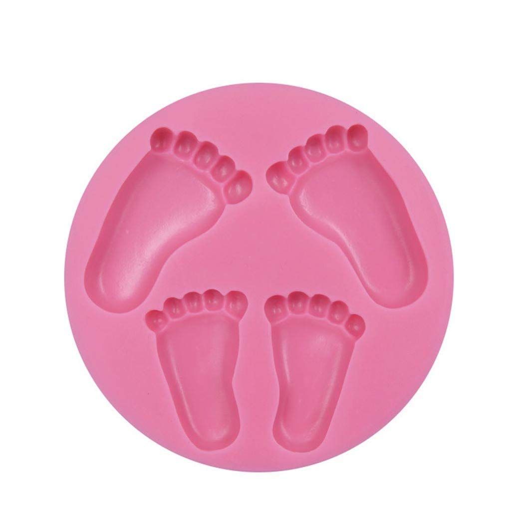 Feet Mold,Soap Clay  Chocolate Sugarcraft Baking Tool DIY Mold for Baby Shower Birthday Party Cake Decoration