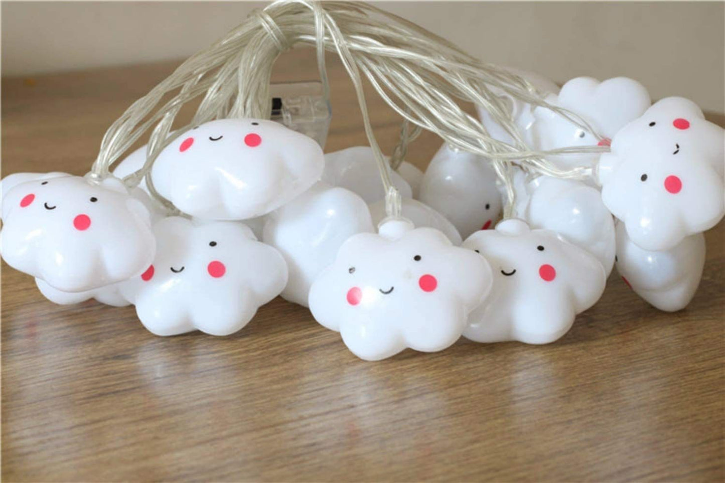 Baby Kids Cute Cloud with Face Shape Lamp Room Light Corridor Decor Small Night Light (Warm White) Halloween Christmas