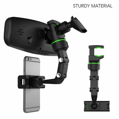 New 360° Rearview Mirror Phone Holder for Car Multifunctional Mount Phone and GPS Holder Universal Rotating Car Phone Holder