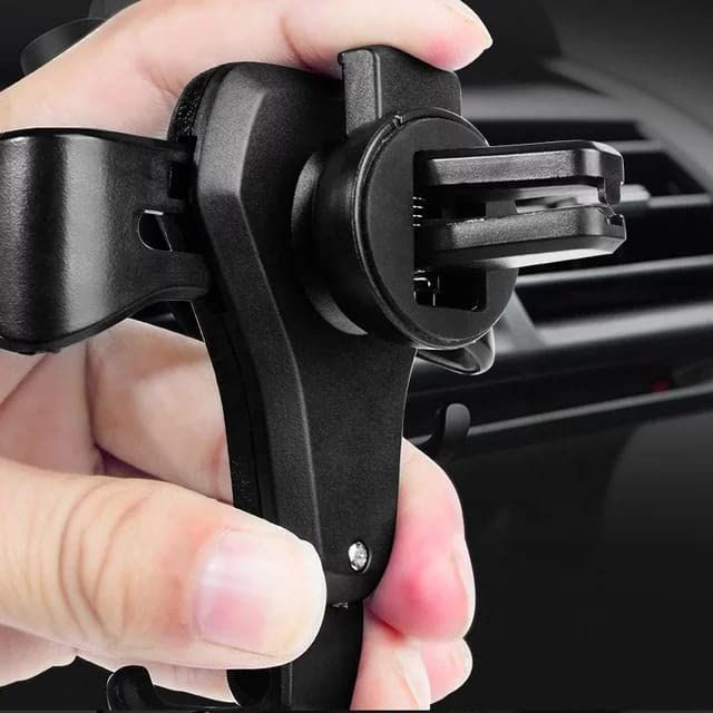 Phone Mount for Car, Unique Car Phone Holder with Gravity Sensor and Vent Mount for Safe Driving (Black)