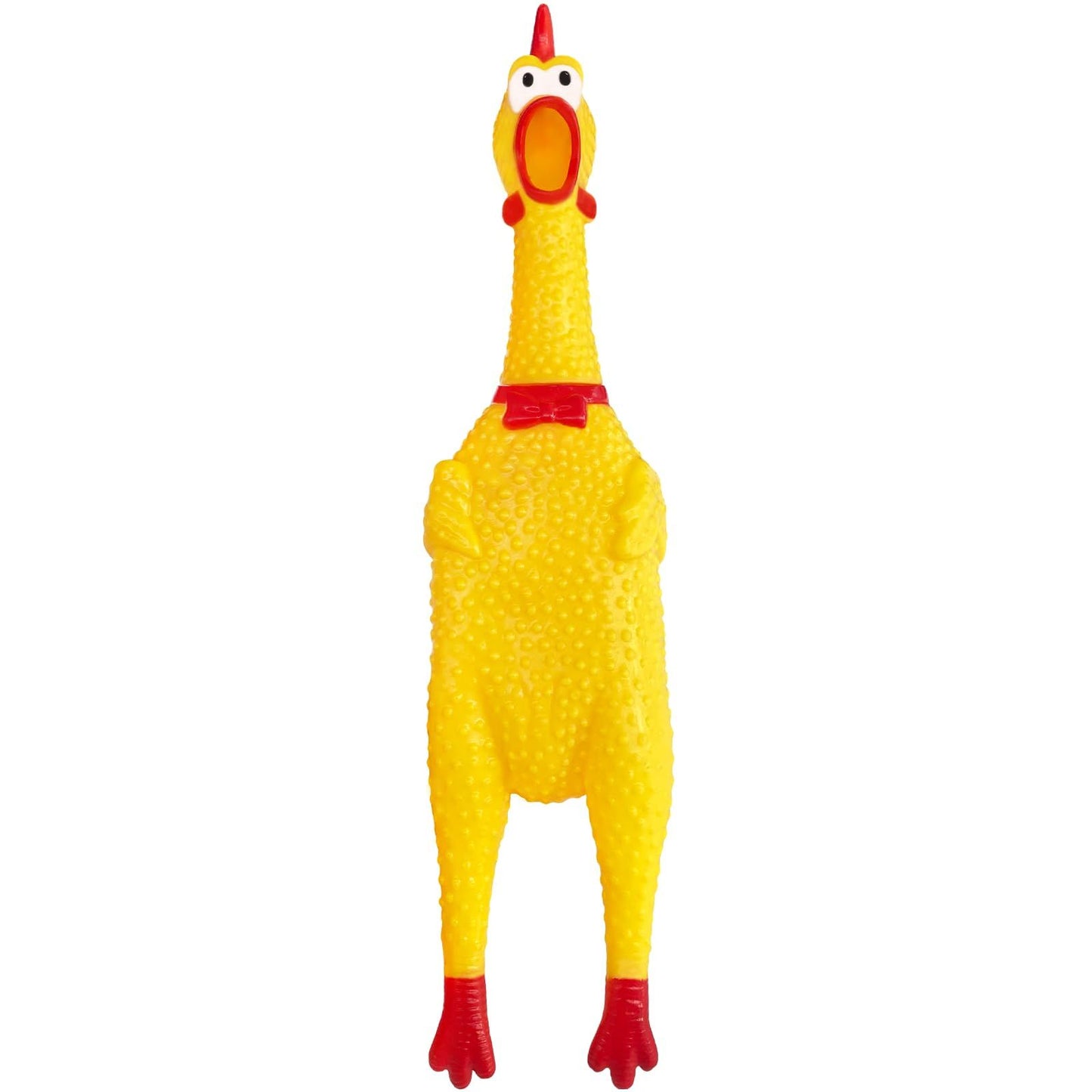 Large Rubber Chicken,Screaming Chicken Dog Toys,Yellow Rubber Squawking Chicken,Squeaky Chicken Toys,Prank Noise Maker Dog Toys