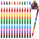 12 Pieces Stacking Crayons Buildable Crayons,DIY Rainbow Pencils Stackable Crayons for Kids,Stackable Buildable 12 Colors