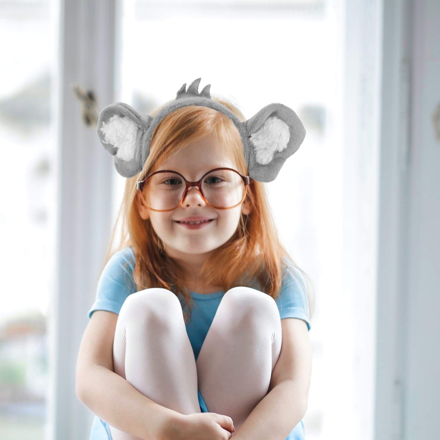 Koala Bear Ears Headband Novelty Animal Headwear Kids Birthday Dress Up Accessories Wild Party Favors Supplies