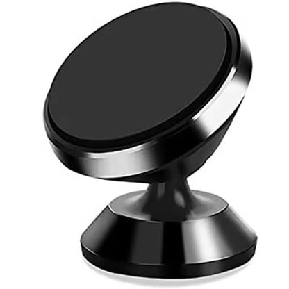 Magnetic Car Phone Holder - Strong Magnet, 360° Rotation, Dashboard/Dash Mount for All Phones Brands with Metal Plate, Blck