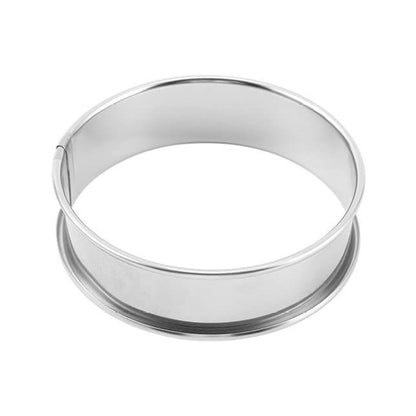 Stainless Steel Crumpet Rings, Double Rolled Tart Rings, Round Metal Cooking Pastry Ring Molds for Baking, Silver