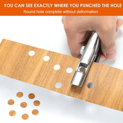 Hole Punch 8mm Single Hole Punch,Heavy Duty Hole Puncher Single,Paper Punch Portable Hand Held Long Hole Punch