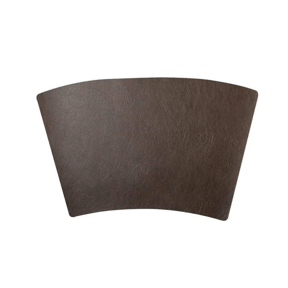 Faux Leather Wedge Placemats for Round Table, Heat Resistant Washable PU Table Place Mats Set of 4 for Kitchen and Dining Table