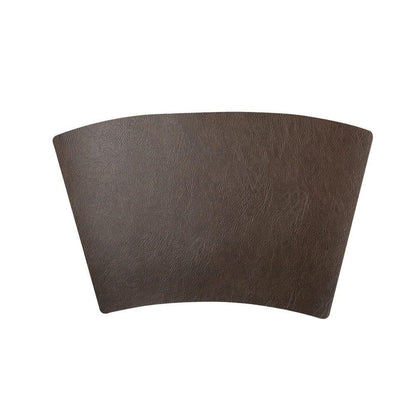 Faux Leather Wedge Placemats for Round Table, Heat Resistant Washable PU Table Place Mats Set of 4 for Kitchen and Dining Table