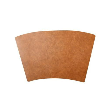 Faux Leather Wedge Placemats for Round Table, Heat Resistant Washable PU Table Place Mats Set of 4 for Kitchen and Dining Table