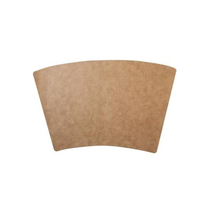 Faux Leather Wedge Placemats for Round Table, Heat Resistant Washable PU Table Place Mats Set of 4 for Kitchen and Dining Table