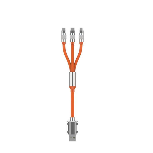 Multi Charging Cable 3-in-1 Charging Cable with Light USB Cable Suitable for Various Mobile Phones with Ports