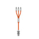 Multi Charging Cable 3-in-1 Charging Cable with Light USB Cable Suitable for Various Mobile Phones with Ports