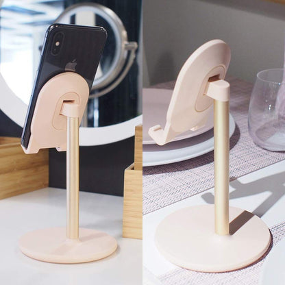 Phone Stand for Desk, Adjustable Cell Phone Holder for Desk, Compatible with 4"-12.9" Phones/Tablet/Switch (Pink)