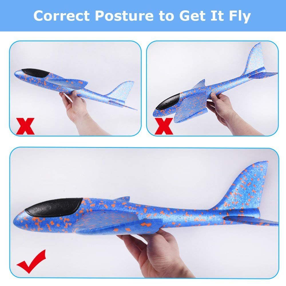 Airplane Toys, Flight Mode Glider, Flying Toy for Kids, Birthday Gifts for Year Old Boys Girls, Outdoor Sport Toys Party
