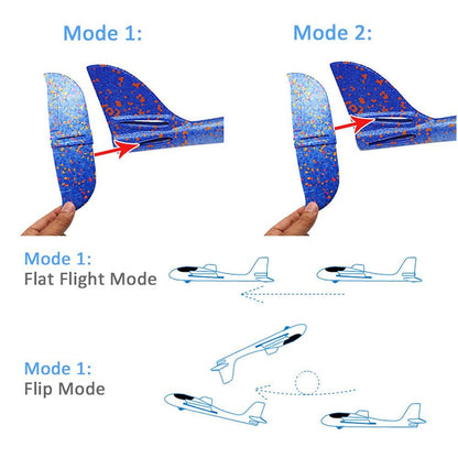 Airplane Toys, Flight Mode Glider, Flying Toy for Kids, Birthday Gifts for Year Old Boys Girls, Outdoor Sport Toys Party