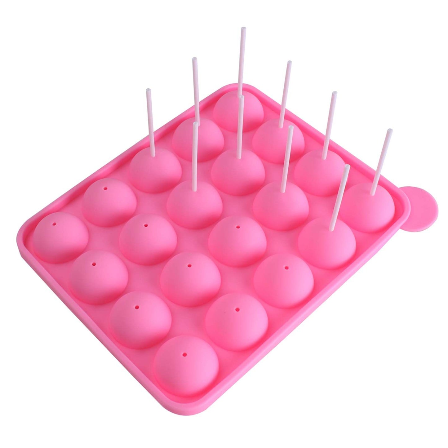 20 Cavity Silicone Pink Lolly Pop Party Cupcake Baking Mold Cake Pop Stick Mold Tray EASY TO CLEAN EASY TO USE