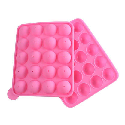 20 Cavity Silicone Pink Lolly Pop Party Cupcake Baking Mold Cake Pop Stick Mold Tray EASY TO CLEAN EASY TO USE