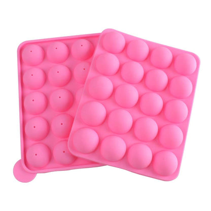 20 Cavity Silicone Pink Lolly Pop Party Cupcake Baking Mold Cake Pop Stick Mold Tray EASY TO CLEAN EASY TO USE