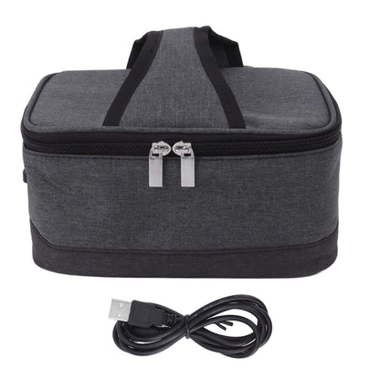 Portable Oven, Electric Lunch Box Food Heater USB Constant Heating Insulation Bag Heated Lunch Box Bag(Gray)