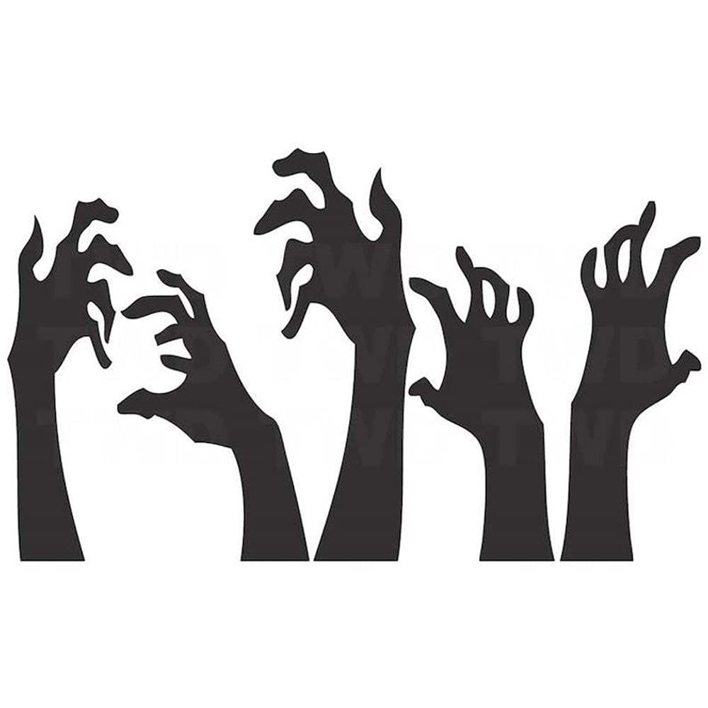 Halloween Wall Sticker Horrible Halloween Ghost Hand Wall Decal Removable Shadowy Figure Glass Window Wall Stickers Decor