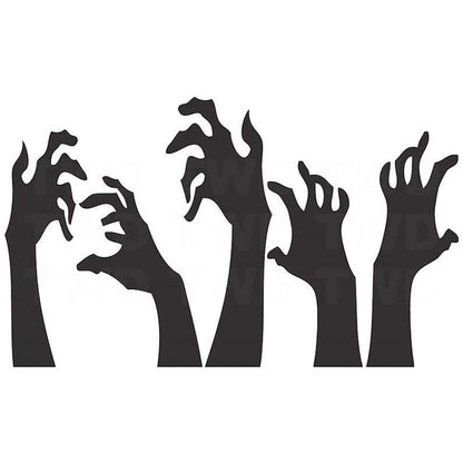 Halloween Wall Sticker Horrible Halloween Ghost Hand Wall Decal Removable Shadowy Figure Glass Window Wall Stickers Decor