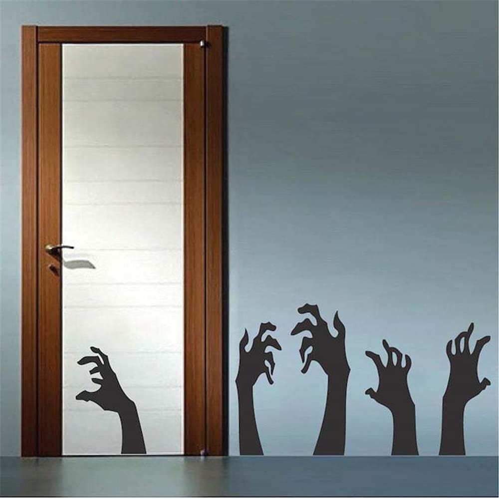 Halloween Wall Sticker Horrible Halloween Ghost Hand Wall Decal Removable Shadowy Figure Glass Window Wall Stickers Decor