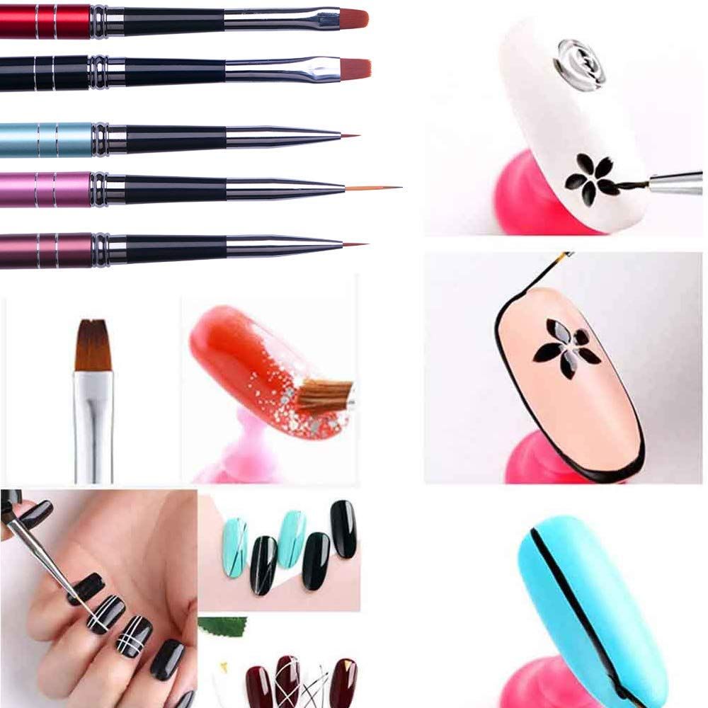 10Pcs Nail polish brush, Brush design for nail, Gel Painting Nail Art Design Brush Pen Set, Nail Dotting Painting Drawing Pen