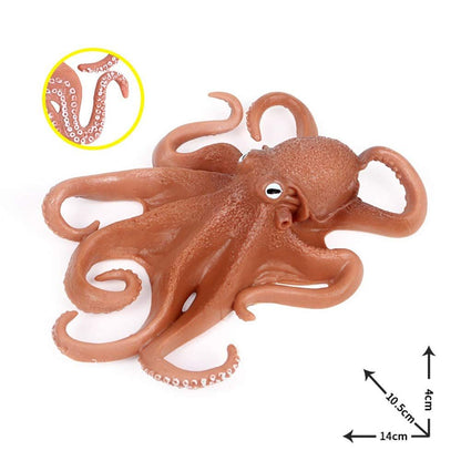 Simulated Octopus Model Figure Toy, Realistic Sea Life Animal Figurines Collection Playset Science Educational Props Toys