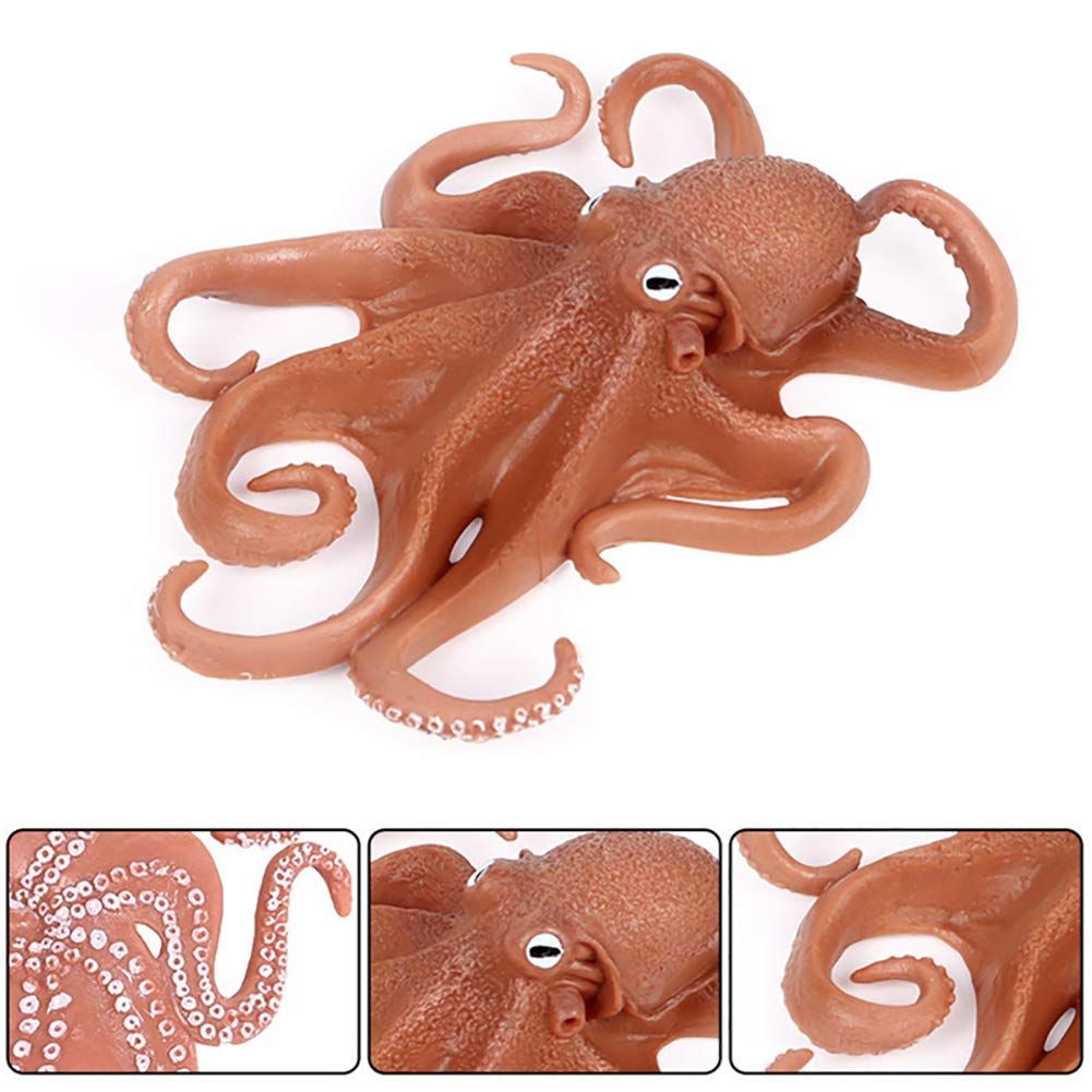 Simulated Octopus Model Figure Toy, Realistic Sea Life Animal Figurines Collection Playset Science Educational Props Toys