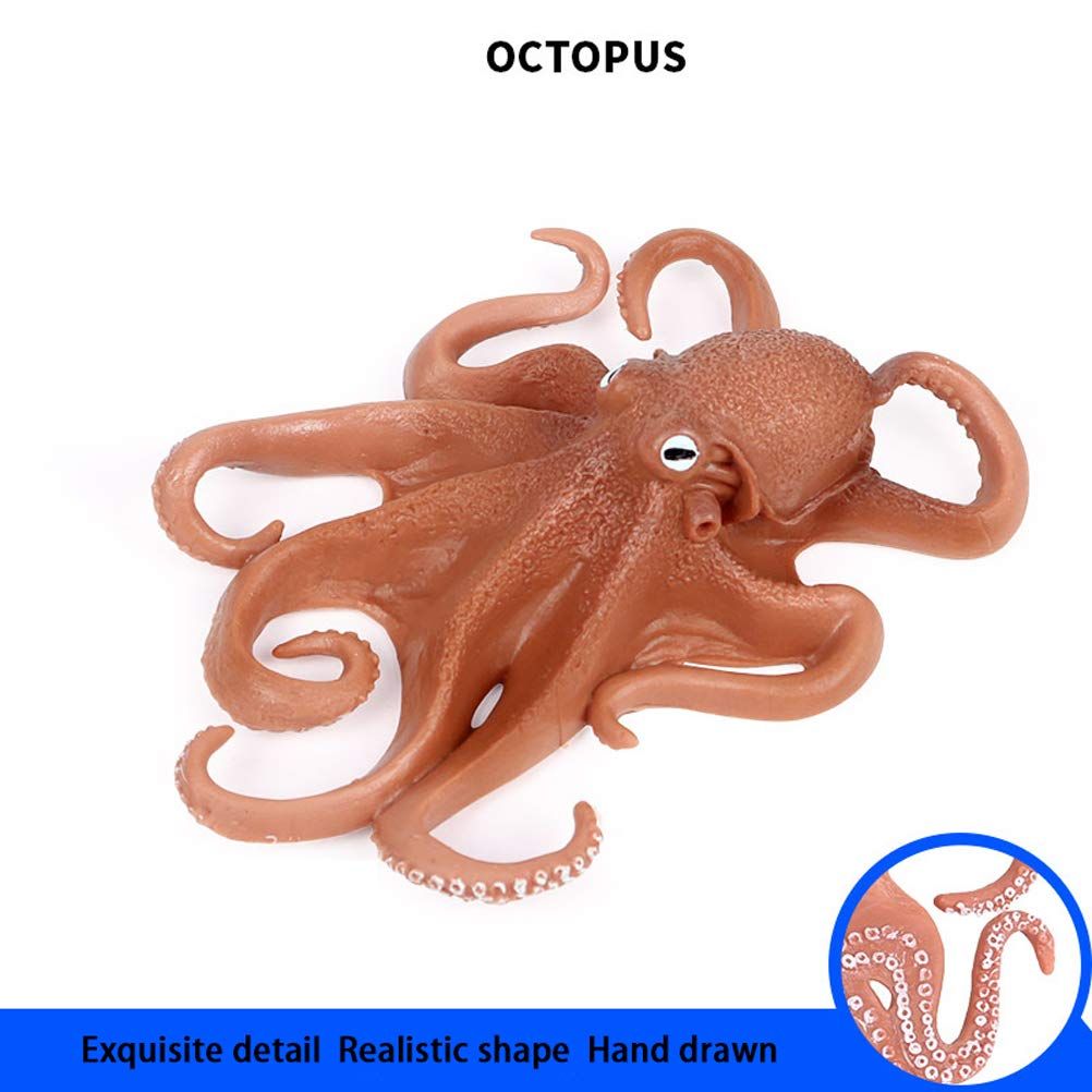 Simulated Octopus Model Figure Toy, Realistic Sea Life Animal Figurines Collection Playset Science Educational Props Toys