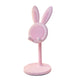 Cell Phone Stand,Angle Height Adjustable Bunny Phone Stand for Desk,Cute Rabbit Phone Holder Stand for Desk(Pink)
