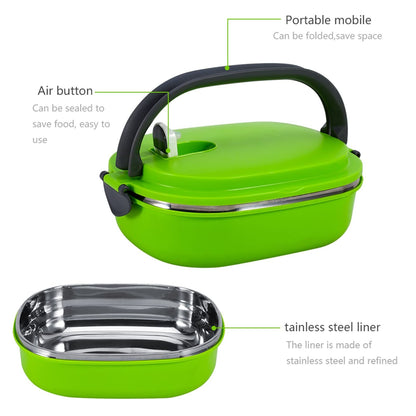 Thermal Bento Lunch Box with Stainless Steel Thermal Insulation, Food Container Leak Proof For Adult, Portable Food Storage Box