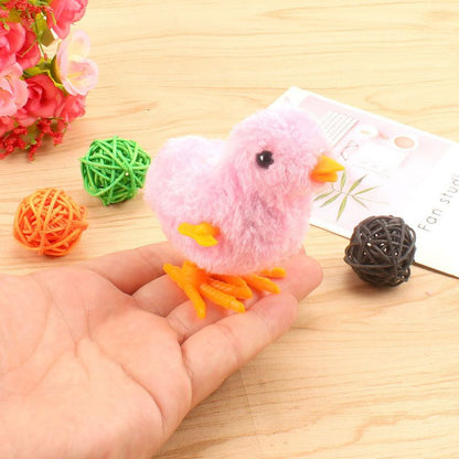 Easter Decoration Chick, Wind Up Chicken Toy, Pack of 4 Chicken Toys Gift for Little Boy and Girls, Chick Toy (Random Colour)