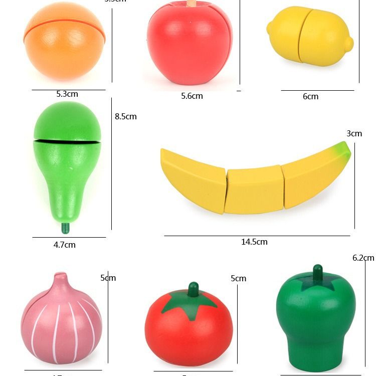 15pcs Play Food for Kids Kitchen Cutting Fruits Toys for Toddlers Pretend Vegetables Gift for Boys Girls Educational Toys