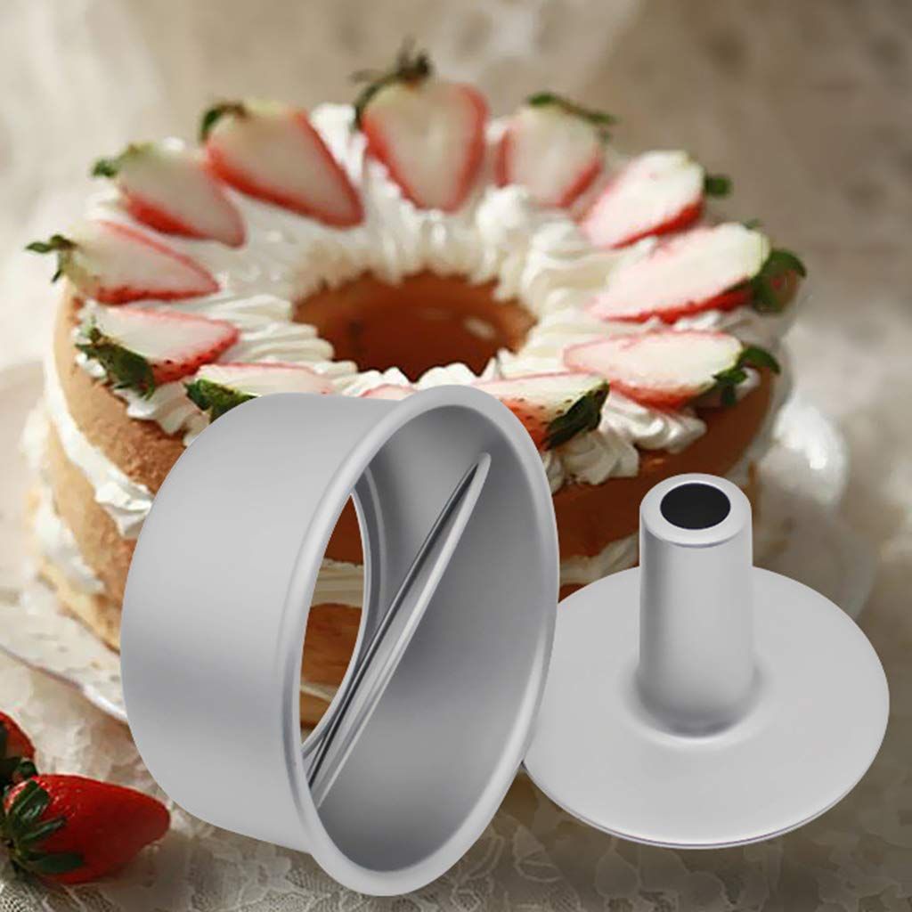 Set of  Pieces Food Cake Pan Aluminum Non-Stick Round Chiffon Cake Baking - 8 inch with Removable Bottoms