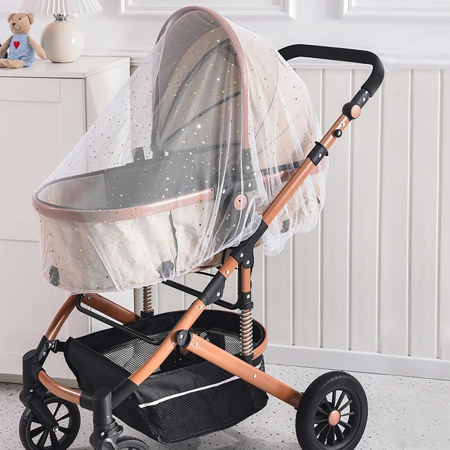Mosquito Net for Stroller,Baby Pram Net Portable Stroller Netting Cover Perfect Bug Net for Strollers,Bassinets,Mini Crib
