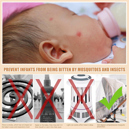 Mosquito Net for Stroller,Baby Pram Net Portable Stroller Netting Cover Perfect Bug Net for Strollers,Bassinets,Mini Crib