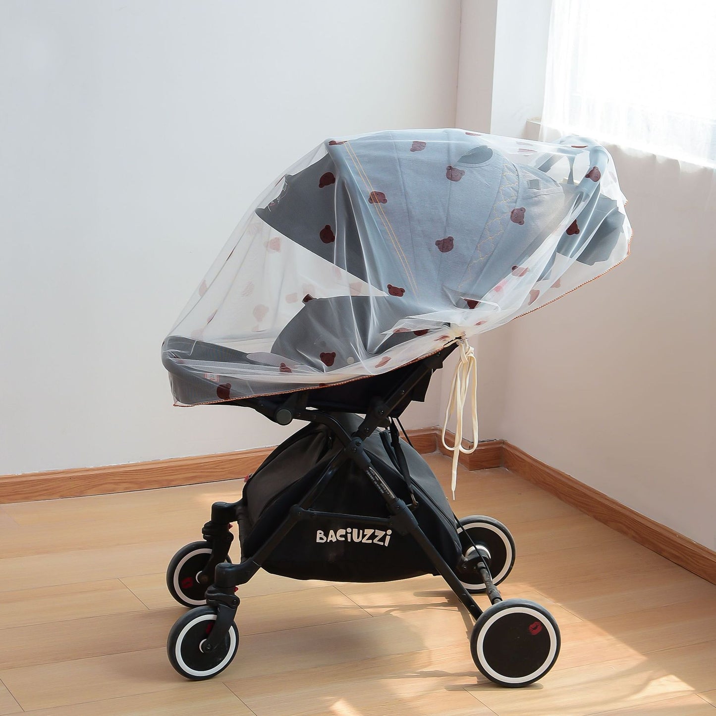Mosquito Net for Stroller, Reliable Baby Stroller Mosquito Net Baby Stroller Full Cover Mosquito Net Print Stroller Mosquito