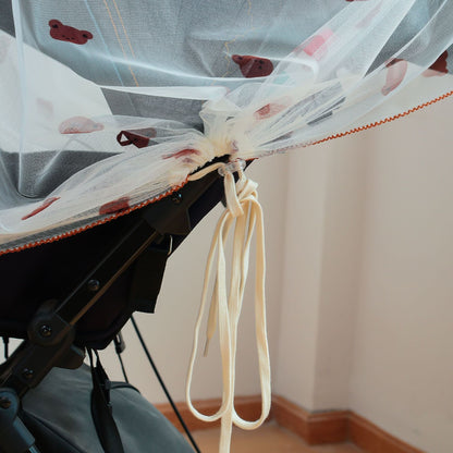Mosquito Net for Stroller, Reliable Baby Stroller Mosquito Net Baby Stroller Full Cover Mosquito Net Print Stroller Mosquito