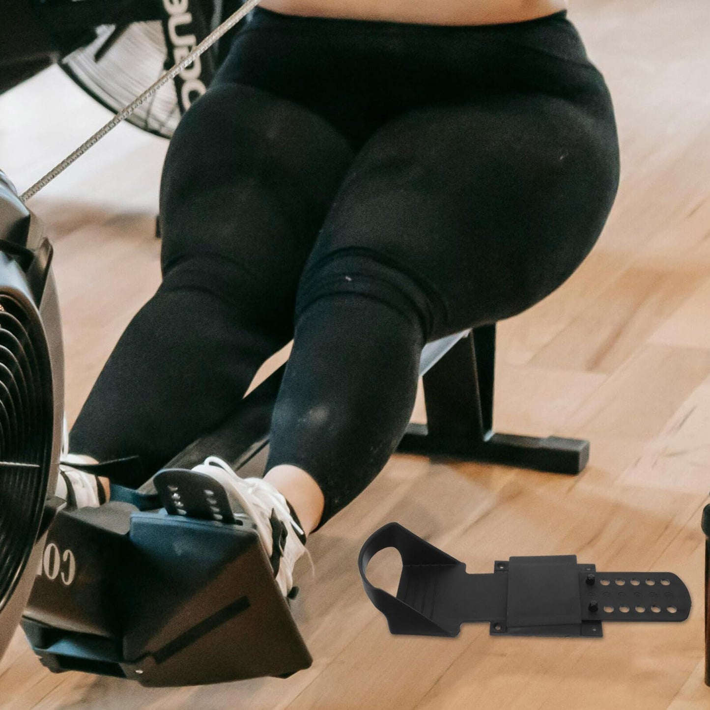 Rowing Machine Foot Pedals 1 Pair Exercise Machine Pedal Part Trainer Pedal Replacement Bicycle Accessories for Home Gym Walking