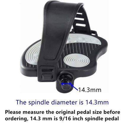 Exercise Bike Pedals with Straps Indoor Stationary Exercise Bike, 
Replacement Exercise Bike Pedals with Durable PVC Straps