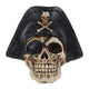 Realistic Human Skull Resin Statue Head Skeleton Ghost Whisper Graveyard of Craniums Figurine Sculpture, Skull with Pirate