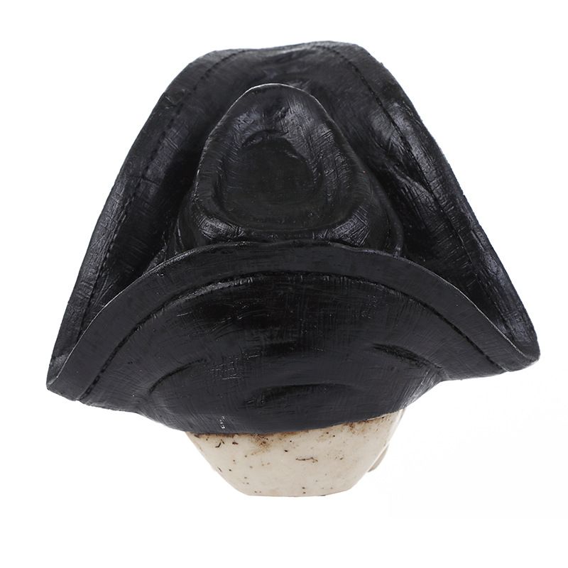 Realistic Human Skull Resin Statue Head Skeleton Ghost Whisper Graveyard of Craniums Figurine Sculpture, Skull with Pirate