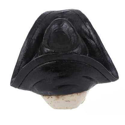 Realistic Human Skull Resin Statue Head Skeleton Ghost Whisper Graveyard of Craniums Figurine Sculpture, Skull with Pirate