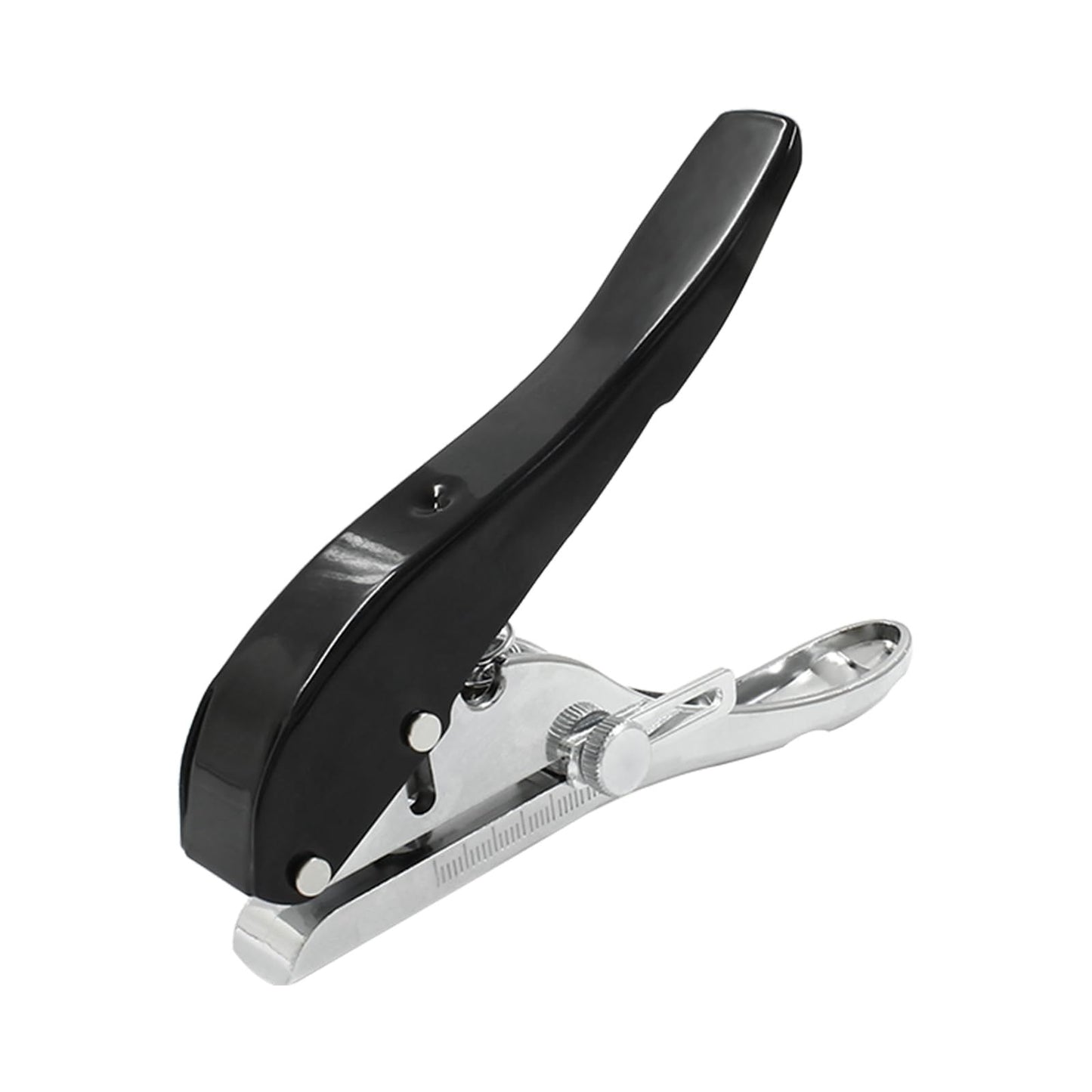 Metal Hole Punch Heavy Duty Single Hole Puncher, Portable Paper Punch for Id Cards PVC Cards Plastic Cardboard